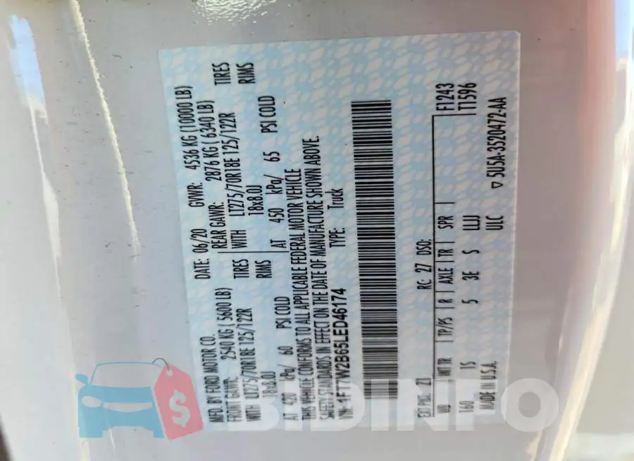 1FT7W2B65LED46174 Photo# 13