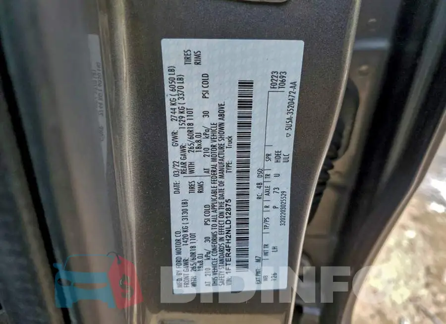 1FTER4FH2NLD12875 Photo# 12