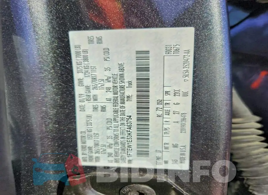 1FTEW1E53KFA63754 Photo# 13