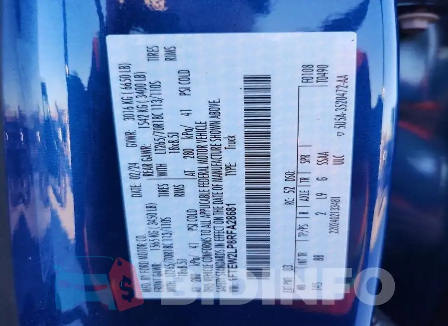 1FTEW2LP8RFA28681 Photo# 12