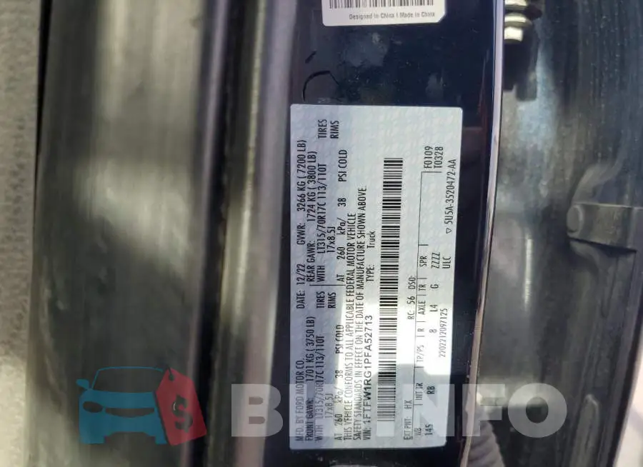1FTFW1RG1PFA52713 Photo# 12