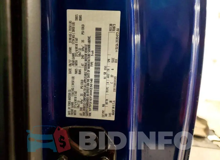 1FTFX1EF3HKE56146 Photo# 12