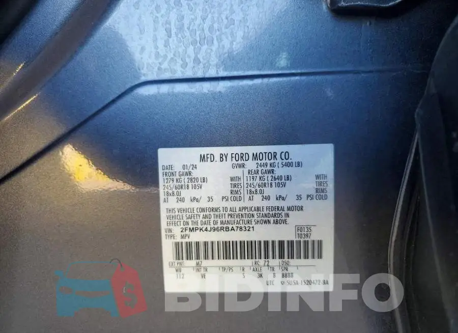 2FMPK4J96RBA78321 Photo# 13