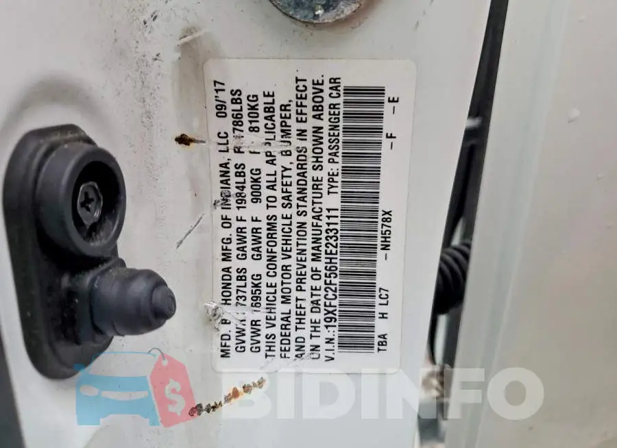 19XFC2F56HE233111 Photo# 13