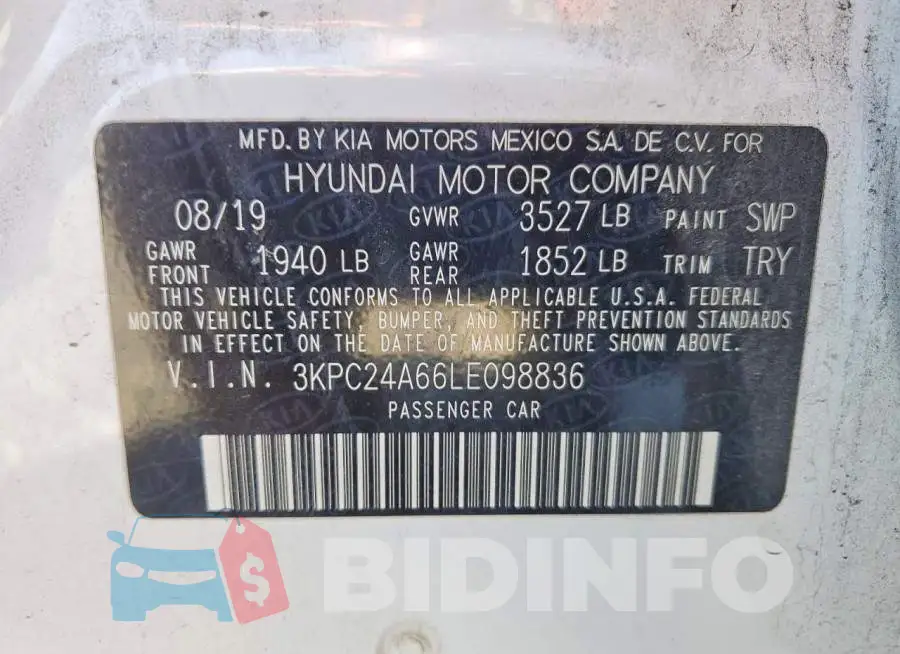 3KPC24A66LE098836 Photo# 12