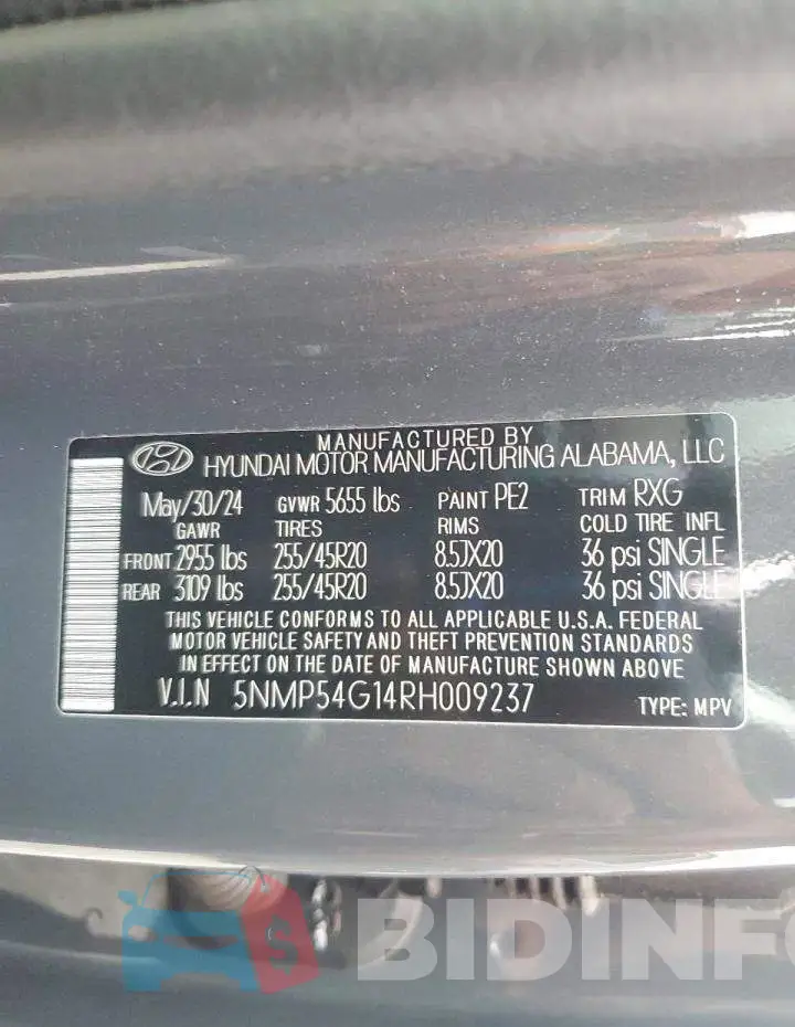 5NMP54G14RH009237 Photo# 12
