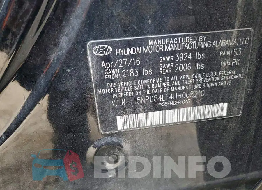 5NPD84LF4HH065210 Photo# 13