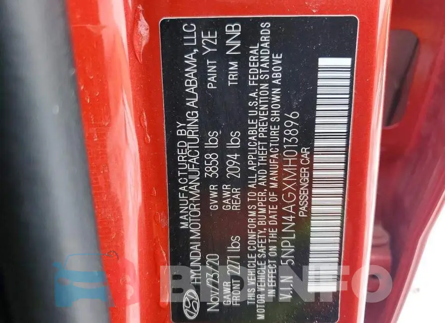 5NPLN4AGXMH013896 Photo# 13