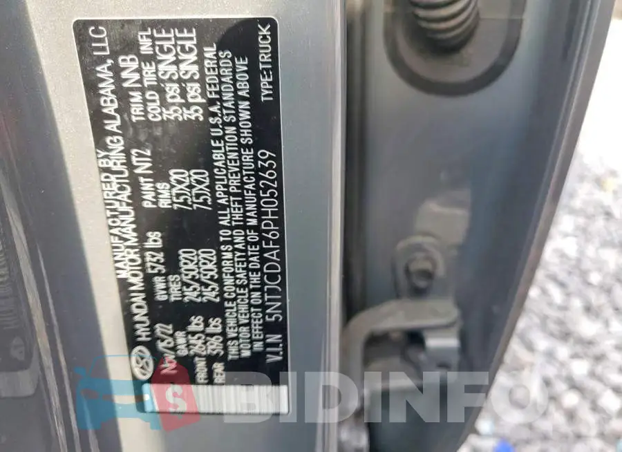 5NTJCDAF6PH052639 Photo# 12