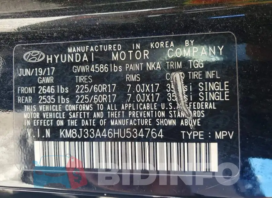 KM8J33A46HU534764 Photo# 10