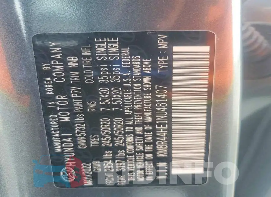 KM8R44HE1NU481407 Photo# 13