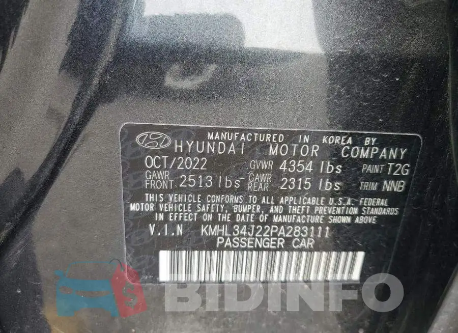 KMHL34J22PA283111 Photo# 13