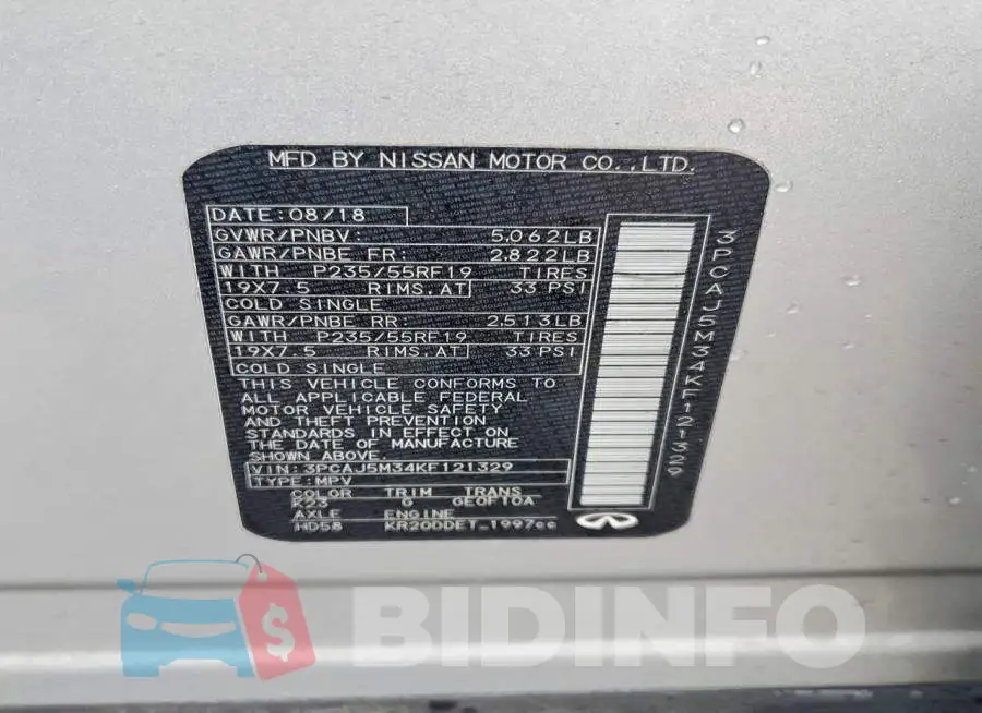3PCAJ5M34KF121329 Photo# 13