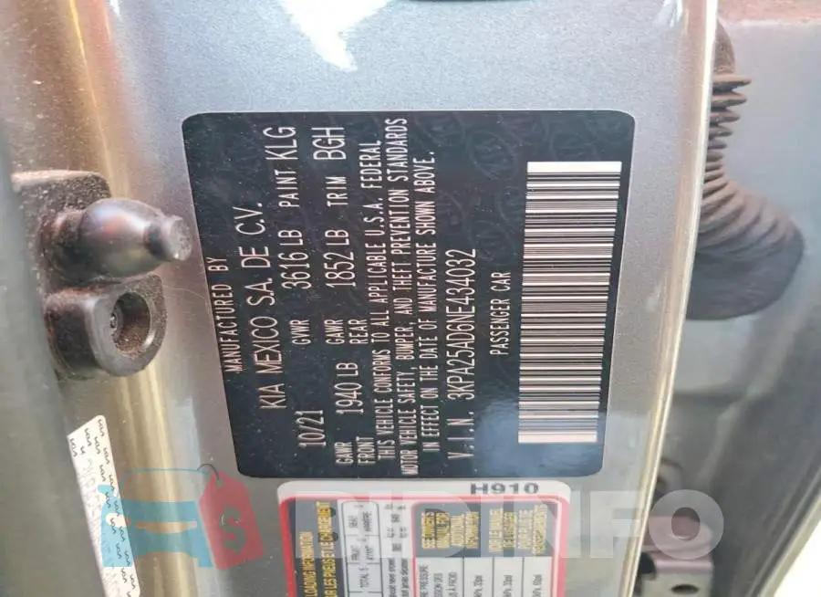 3KPA25AD6NE434032 Photo# 12
