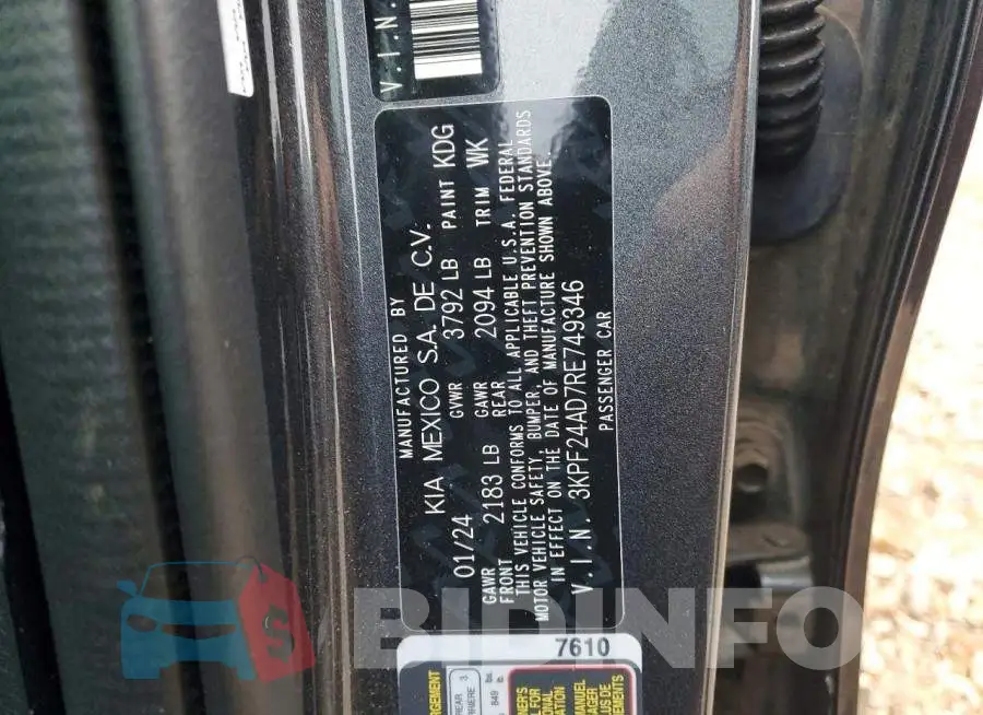 3KPF24AD7RE749346 Photo# 12
