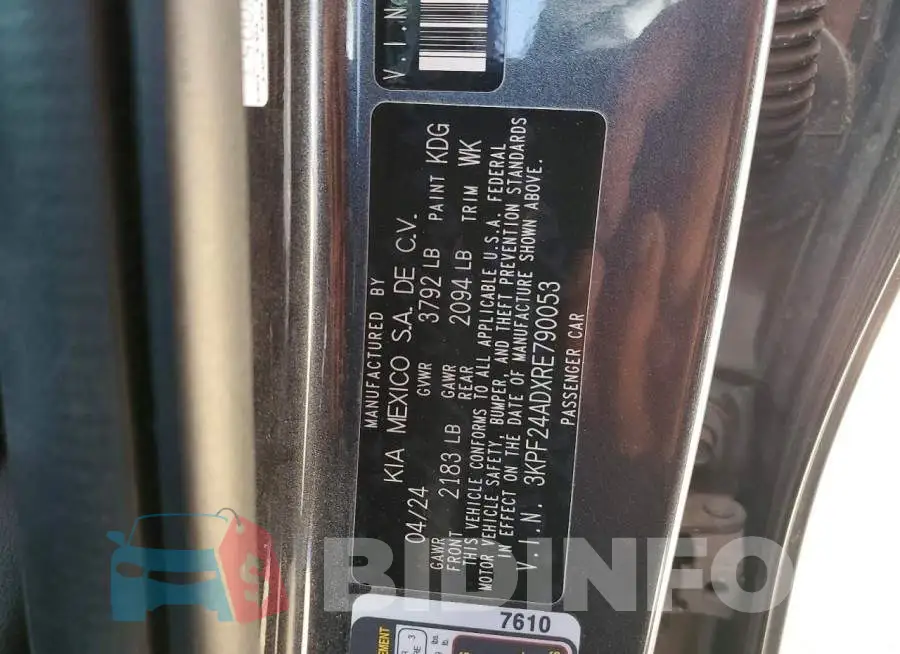 3KPF24ADXRE790053 Photo# 12