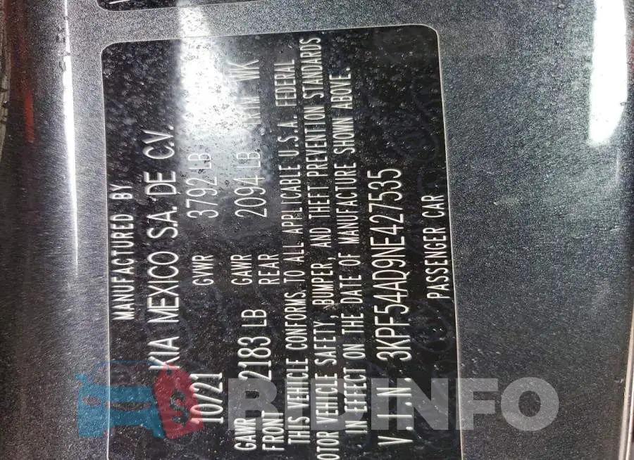3KPF54AD9NE427535 Photo# 12