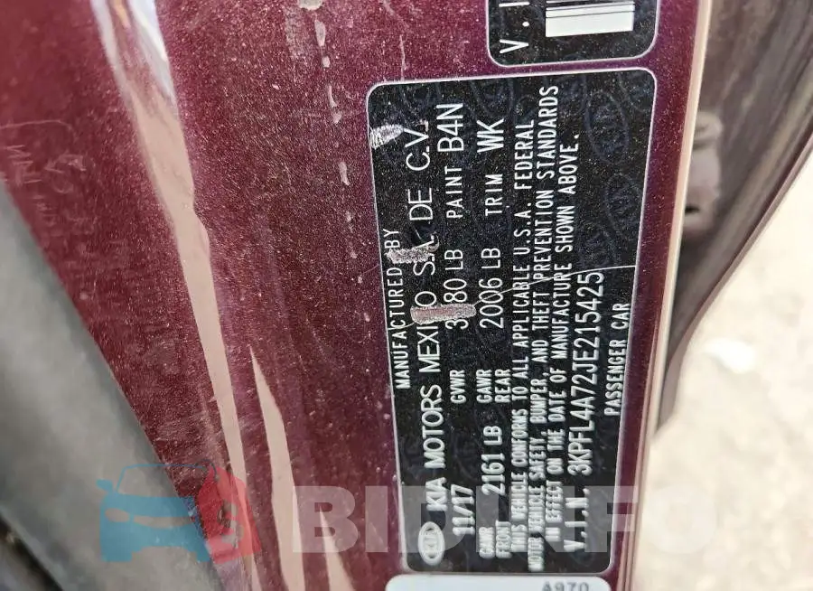 3KPFL4A72JE215425 Photo# 12