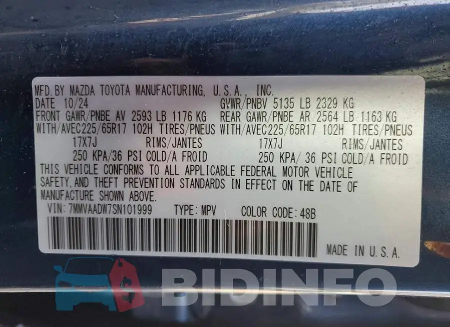7MMVAADW7SN101999 Photo# 14