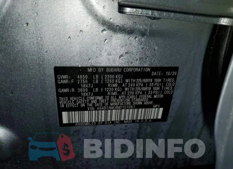 4S4BTAMC6M3121061 Photo# 12