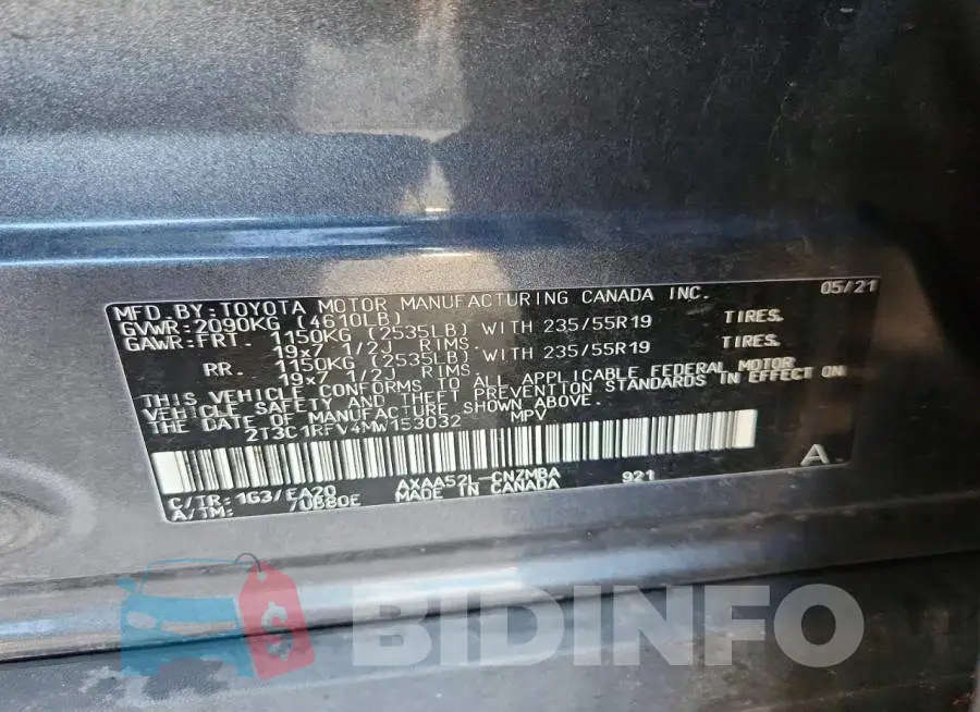 2T3C1RFV4MW153032 Photo# 14