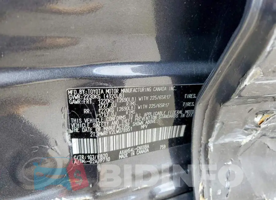 2T3MWRFV2LW078951 Photo# 13