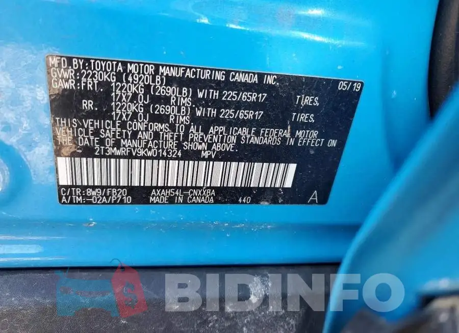 2T3MWRFV9KW014324 Photo# 13