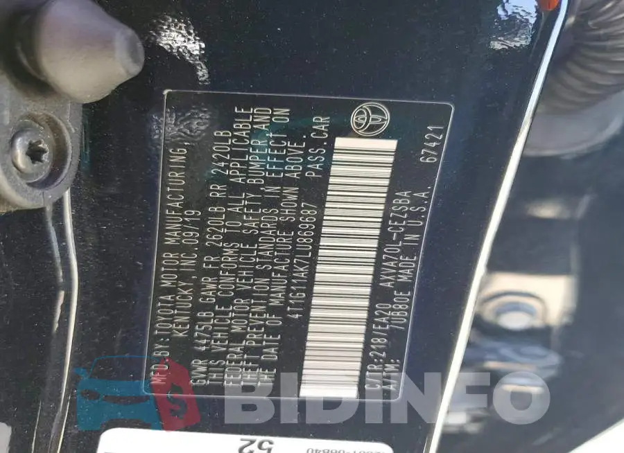 4T1G11AK7LU869687 Photo# 13