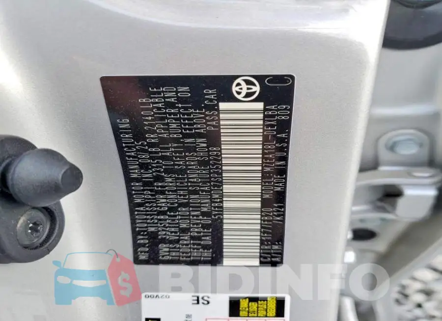 5YFB4MDE7SP352298 Photo# 12
