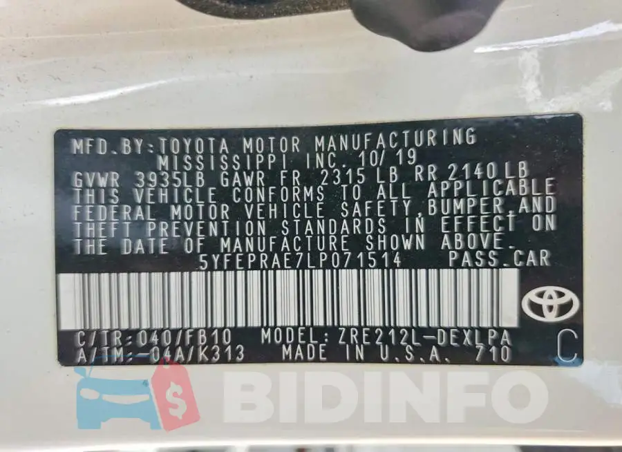 5YFEPRAE7LP071514 Photo# 12