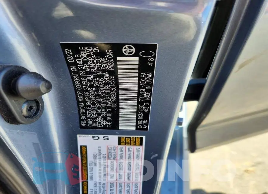 JTDEPMAE5N3014274 Photo# 12