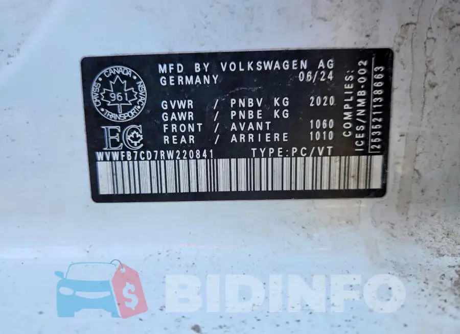 WVWFB7CD7RW220841 Photo# 12