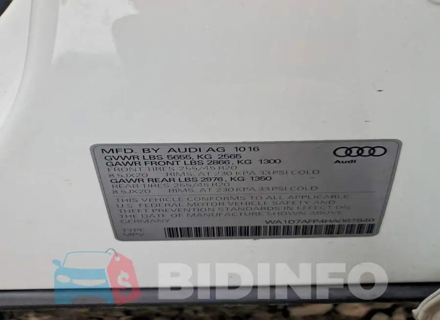 WA1D7AFP4HA067840 Photo# 13