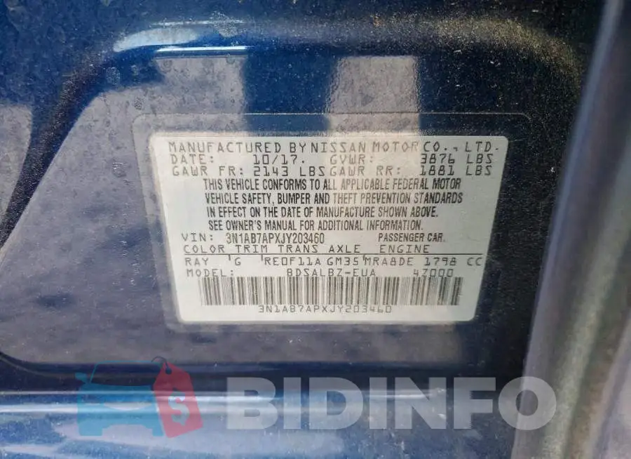 3N1AB7APXJY203460 Photo# 12