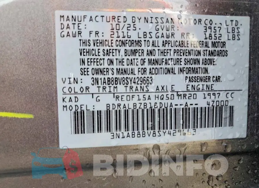 3N1AB8BV8SY429663 Photo# 12
