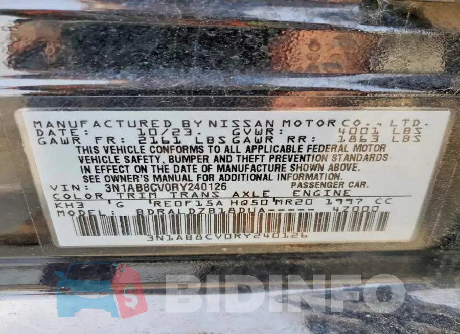 3N1AB8CV0RY240126 Photo# 12
