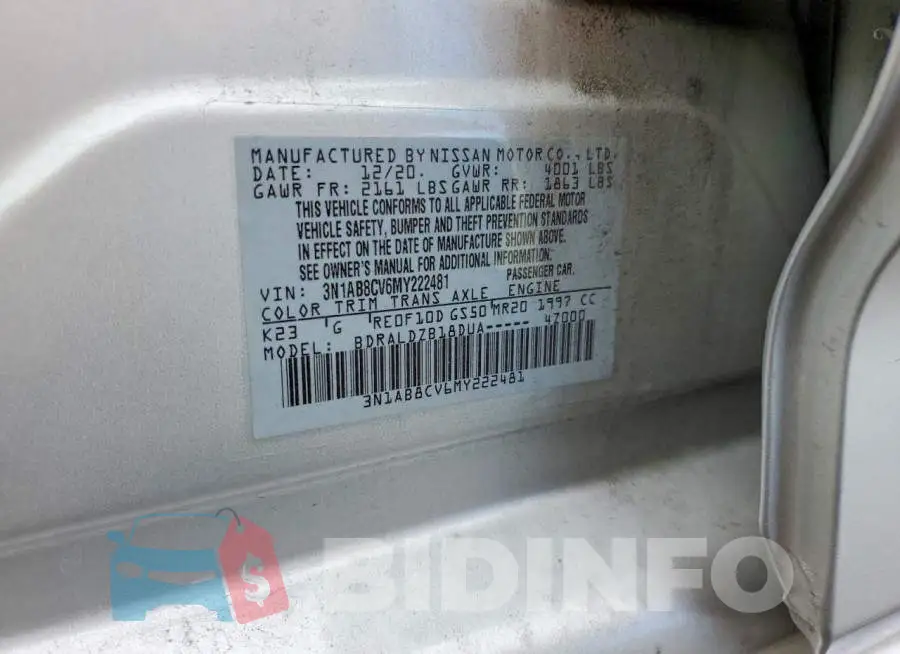3N1AB8CV6MY222481 Photo# 12