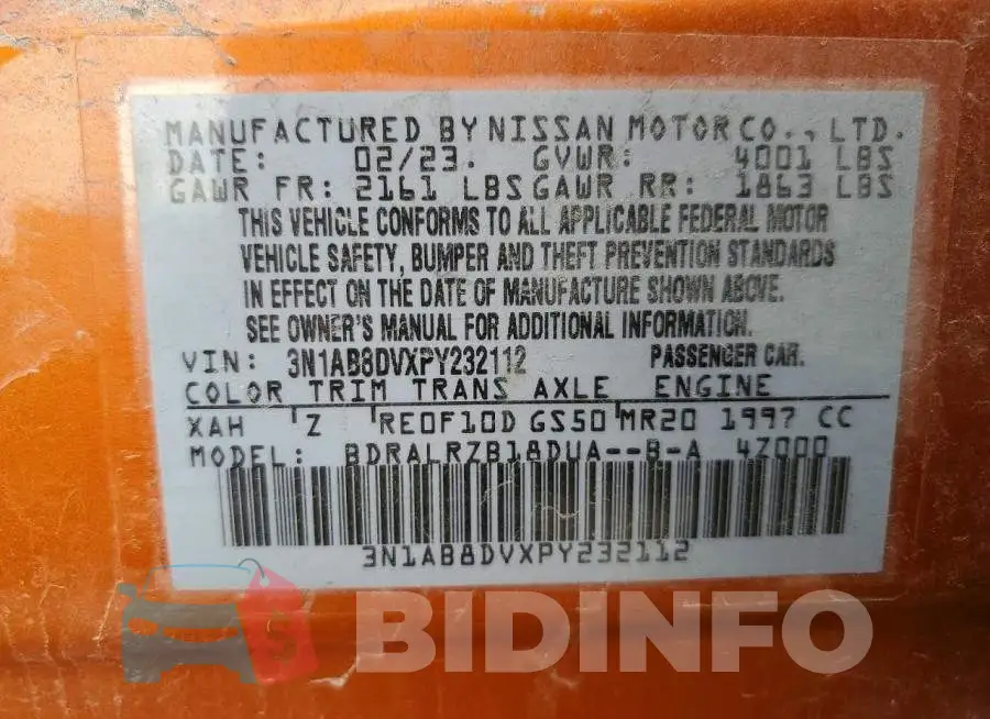 3N1AB8DVXPY232112 Photo# 12