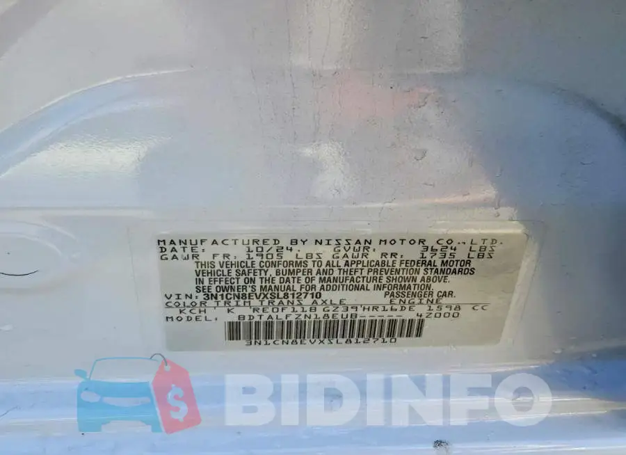 3N1CN8EVXSL812710 Photo# 12