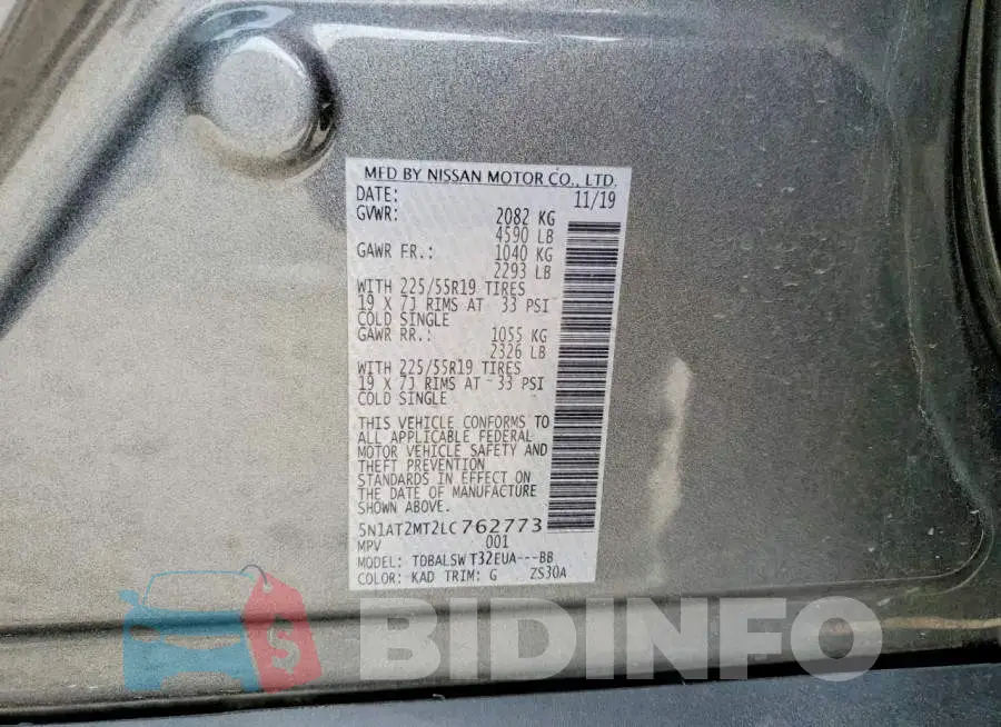 5N1AT2MT2LC762773 Photo# 14