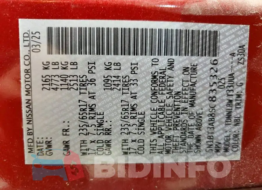 5N1BT3AB8SC835326 Photo# 14