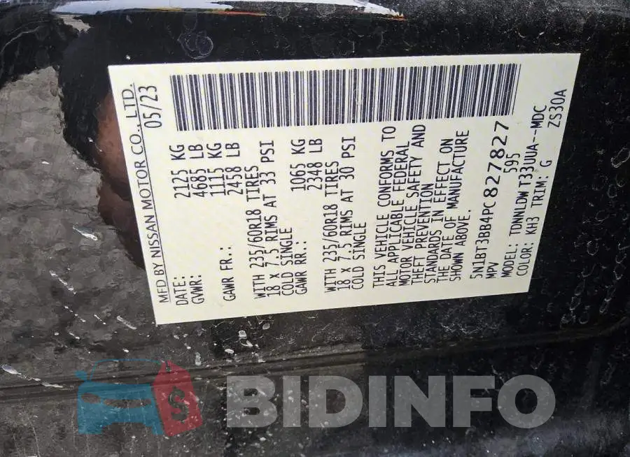 5N1BT3BB4PC827827 Photo# 13