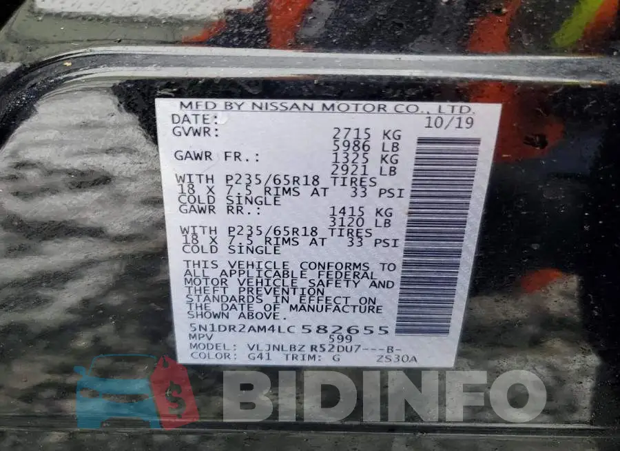 5N1DR2AM4LC582655 Photo# 14