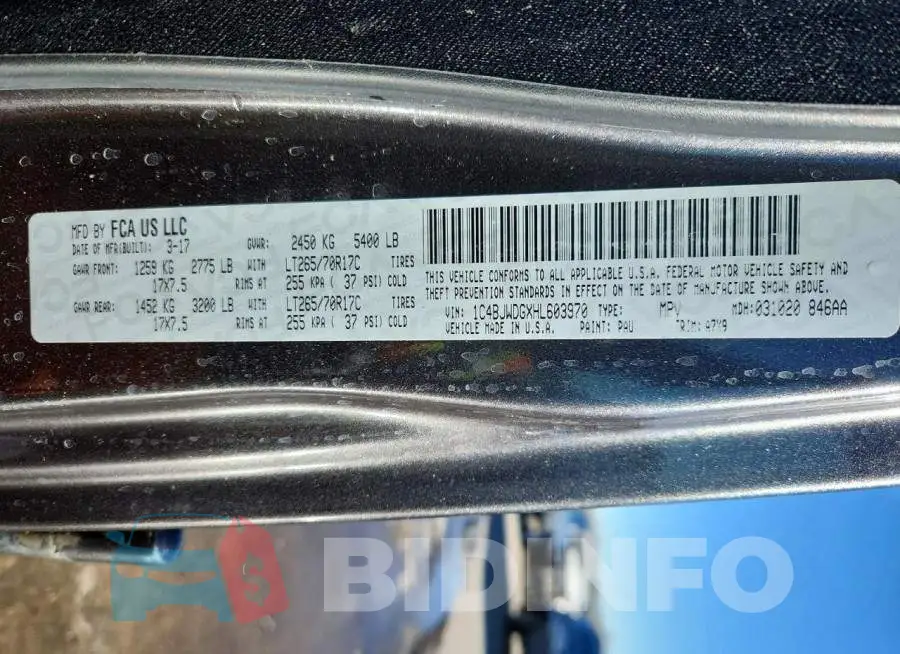 1C4BJWDGXHL603970 Photo# 14