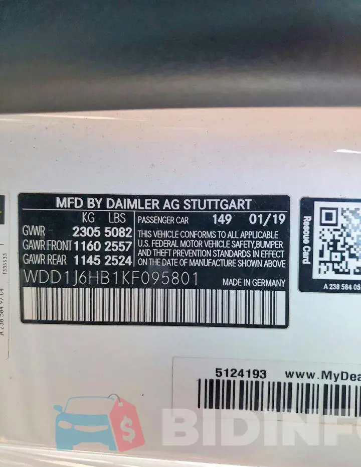 WDD1J6HB1KF095801 Photo# 12