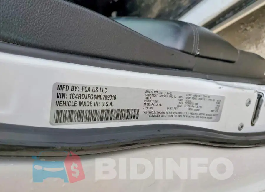 1C4RDJFG8MC789010 Photo# 13