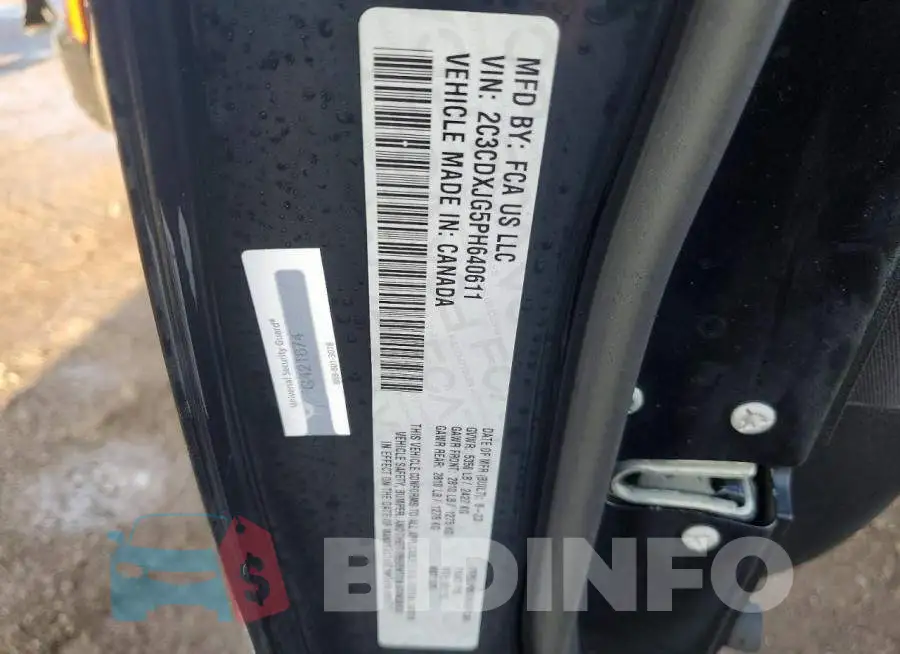 2C3CDXJG5PH640611 Photo# 12