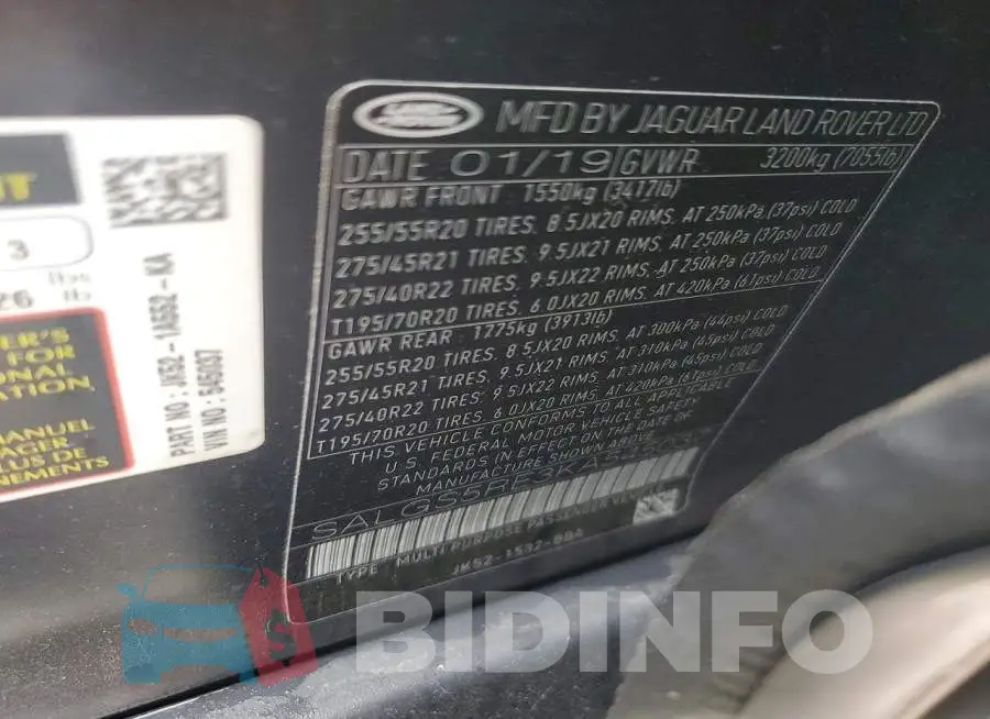 SALGS5RE3KA545037 Photo# 13