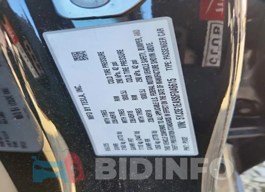 5YJ3E1EA9SF046615 Photo# 12