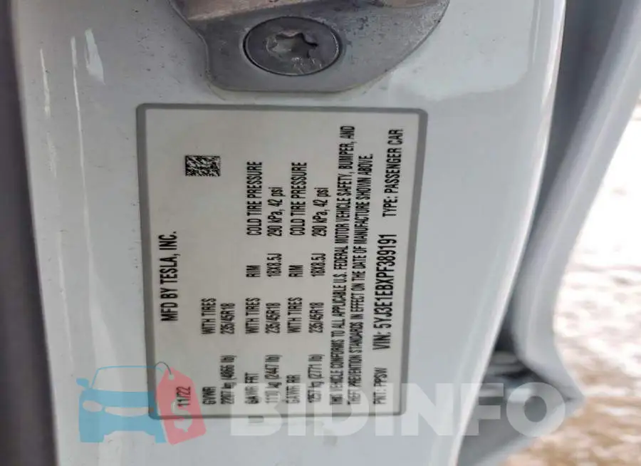 5YJ3E1EBXPF389191 Photo# 13